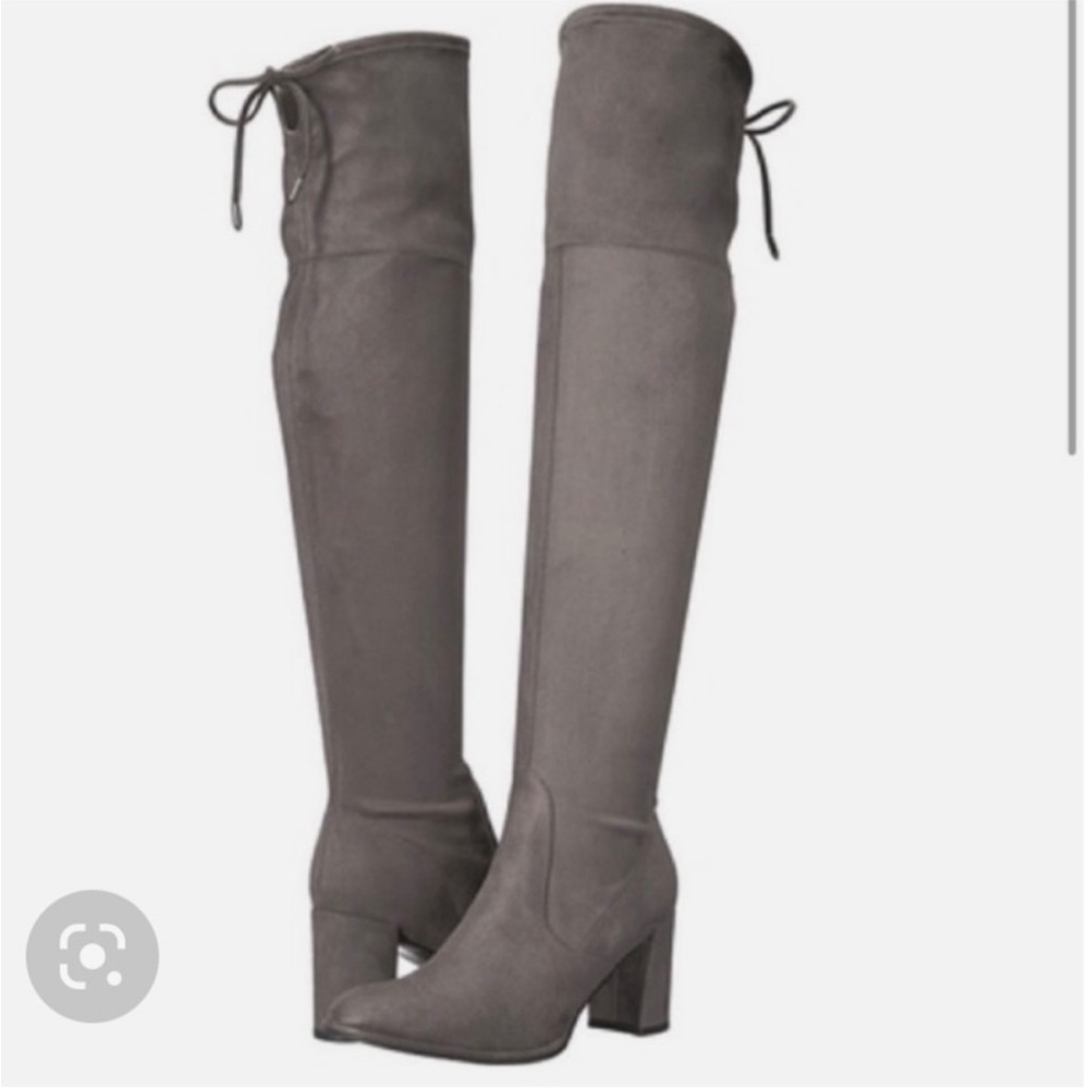 Marc Fisher Grey Suede Over the Knee Boots